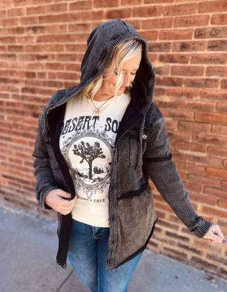 Black Grunge button jacket