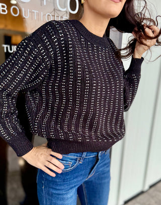 Black Jeweled Sweater