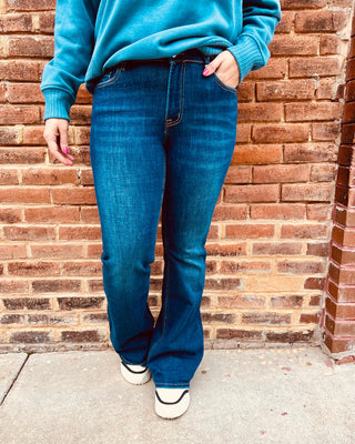 Mid rise super flare denim -Triumphant