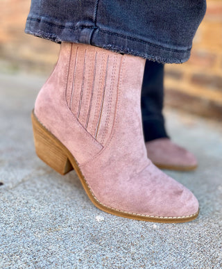 Potion Blush Suede Bootie