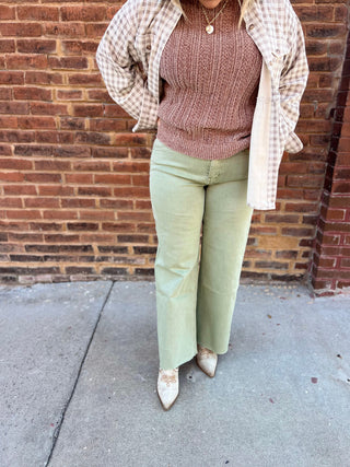 highrise crop wide leg