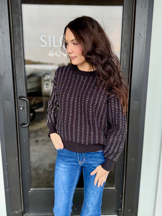 Black Jeweled Sweater