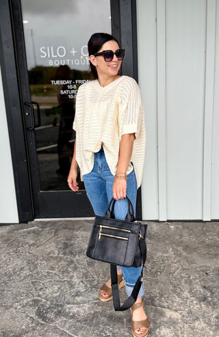 Off white Oversized Open knit top