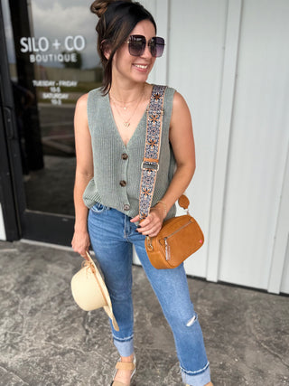 Forest Button-up Knit Vest