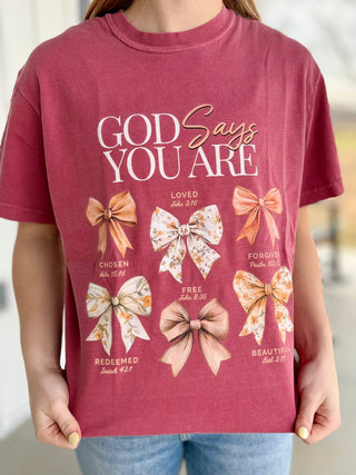 God says you are graphic tee