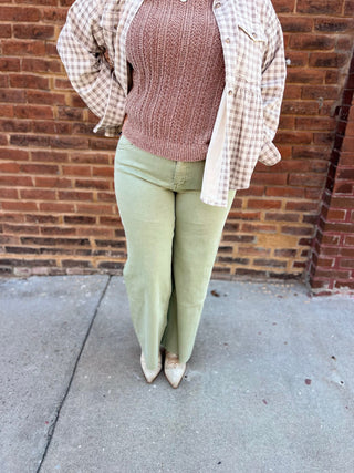 highrise crop wide leg