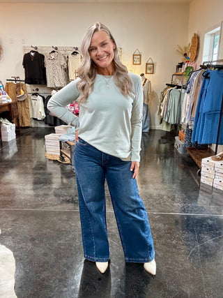 Mint Boat Neck Sweater