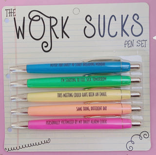 The work sucks pen set