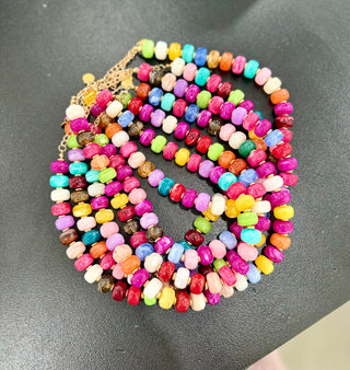 Multi colored Beaded Necklace