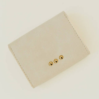 Eden Envelope Card Holder Wallet: Cream