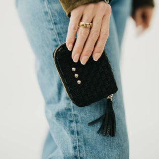 Wynona Woven Wallet Black