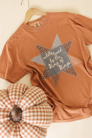 Quilt Patch Wildly Loved By The King Graphic Tee
