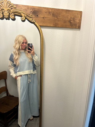 Sage & Denim Frayed Pullover