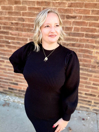 Black Sweater mini dress