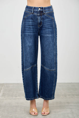 The Harper Tummy Control Barrel Jeans
