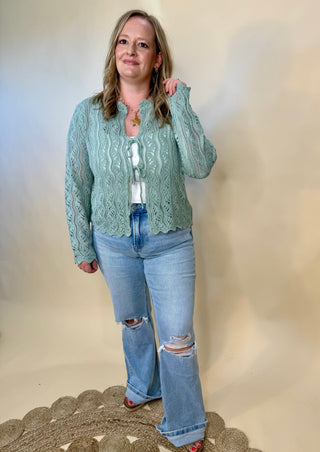 York high rise distressed flare Jeans