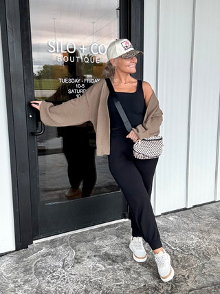 Black scuba jogger pant