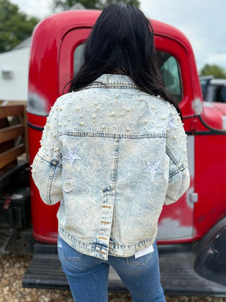 Pearl star denim jacket
