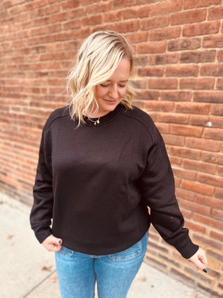 French Terry Crewneck Black