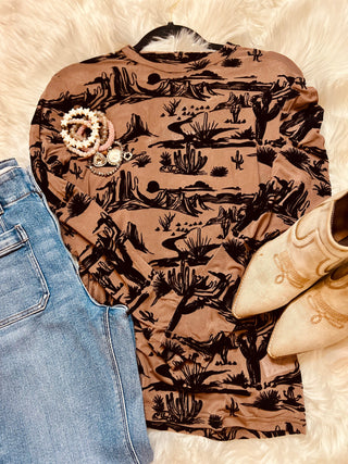 Wild West mesh top