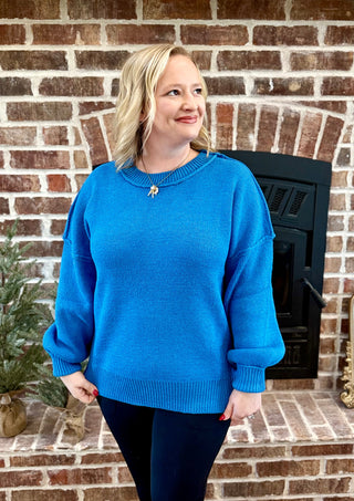 Blue oversized Sweater