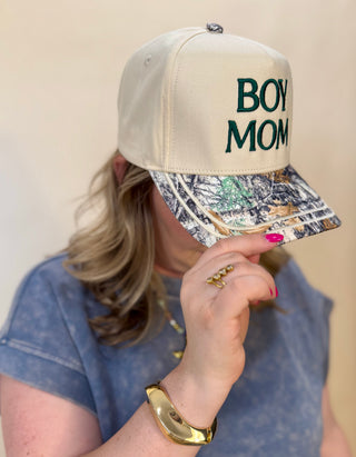 Camo Boy Mom trucker hat