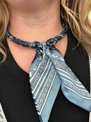 Sapphire twilly scarf necklace