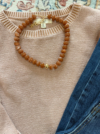 Amber Hues Beaded Necklace