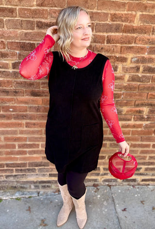 Corduroy Backless Mini Dress