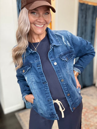 Dark Vintage washed Denim Jacket