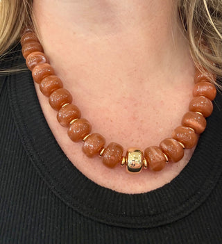 Amber Hues Beaded Necklace