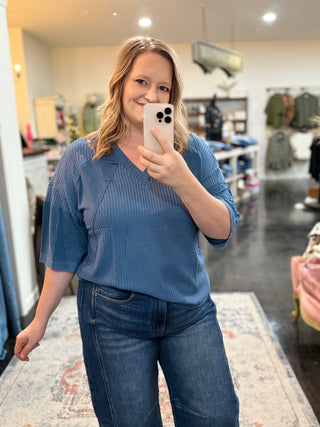 Denim Never gets old Thermal Loose top