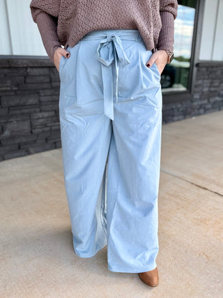 Dusty Blue relaxed Dress Pants