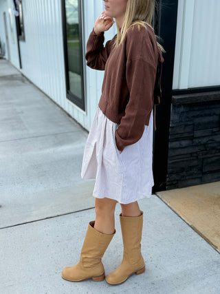 Easy Coffee Date Sweater Dress