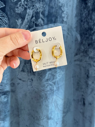 Beljoy pearl dangle earrings