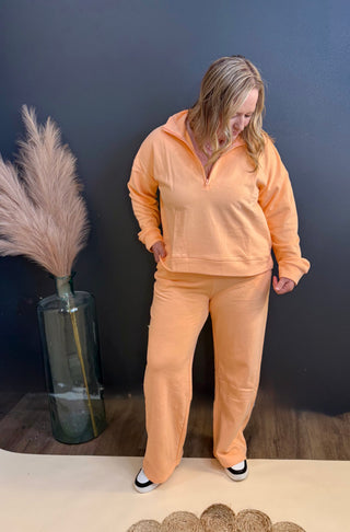 Melon knit pants with drawstring