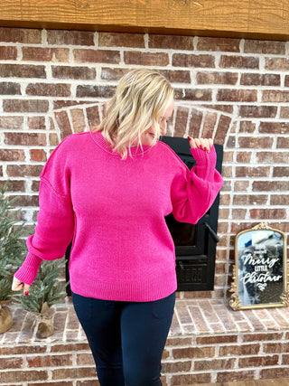 Pink Oversized Sweater