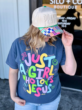 Just a Girl who Loves JESUS graphic tee