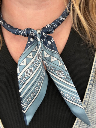 Sapphire twilly scarf necklace