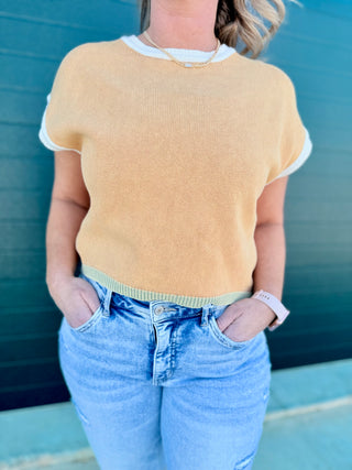 Camel Mineral washed sleeveless sweater