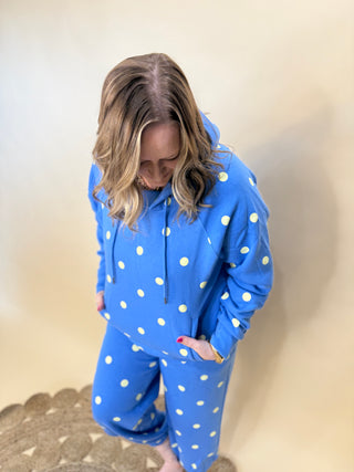 Blue Butter Polka Dot Sweatsuit