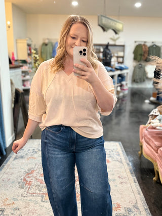 Blush Never gets old knit loose top