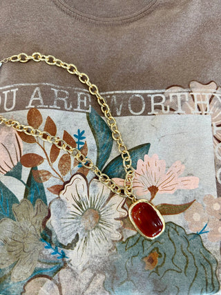 Amber pendant necklace