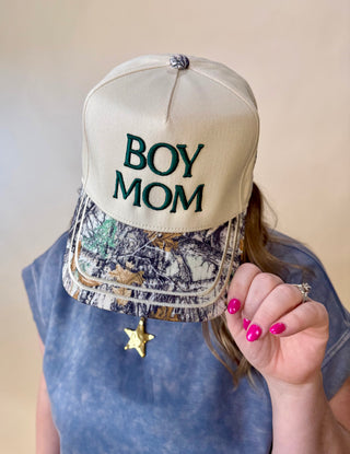 Camo Boy Mom trucker hat