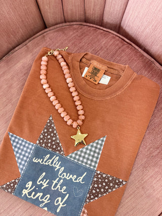 Baby Pink Star Beaded necklace