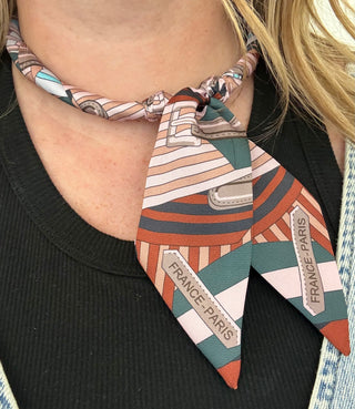 Pink Twilly Scarf Necklace