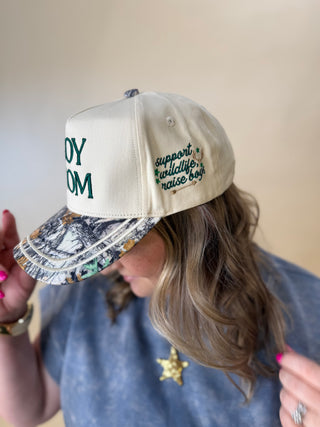 Camo Boy Mom trucker hat