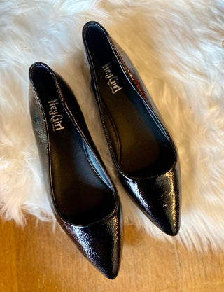 Stage Black patent flats