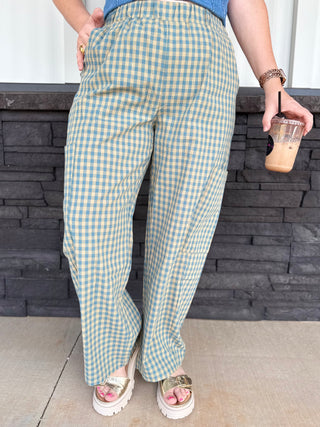 Plaid Patch Pocket Pants