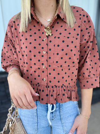 The Sweetheart Polka Dot Blouse